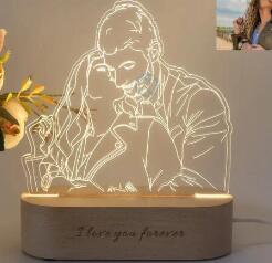 AuraGlow Personalized 3D LED Night Light (Single Piece)